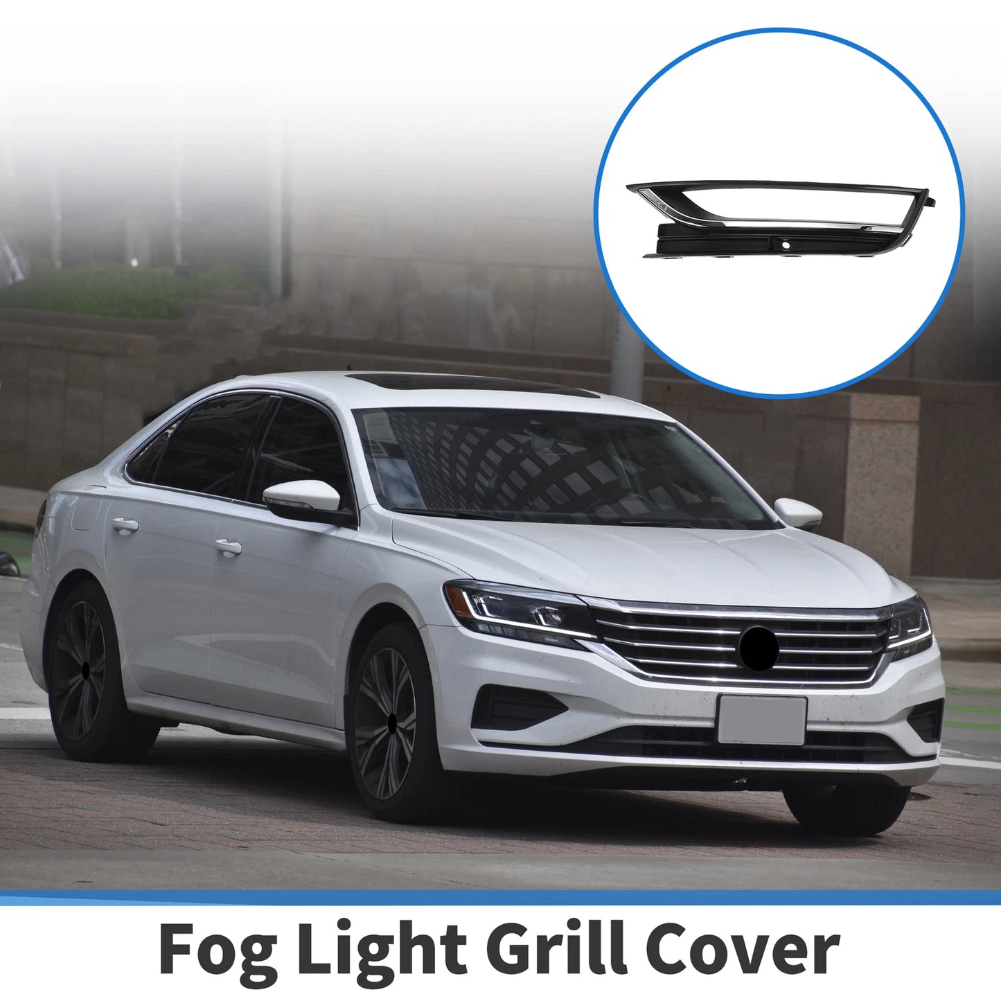 Fog Light Grill for Volkswagen Passat (1 Pc, Black)