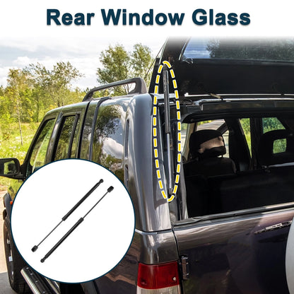 Set of 2 Rear Glass Window Lift Supports Struts for Toyota Highlander (2008–2013)