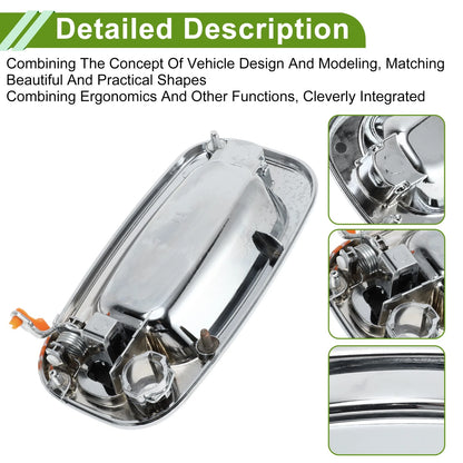 Exterior Door Handle for Chevrolet GMC (15034985) Front Left Silver Tone