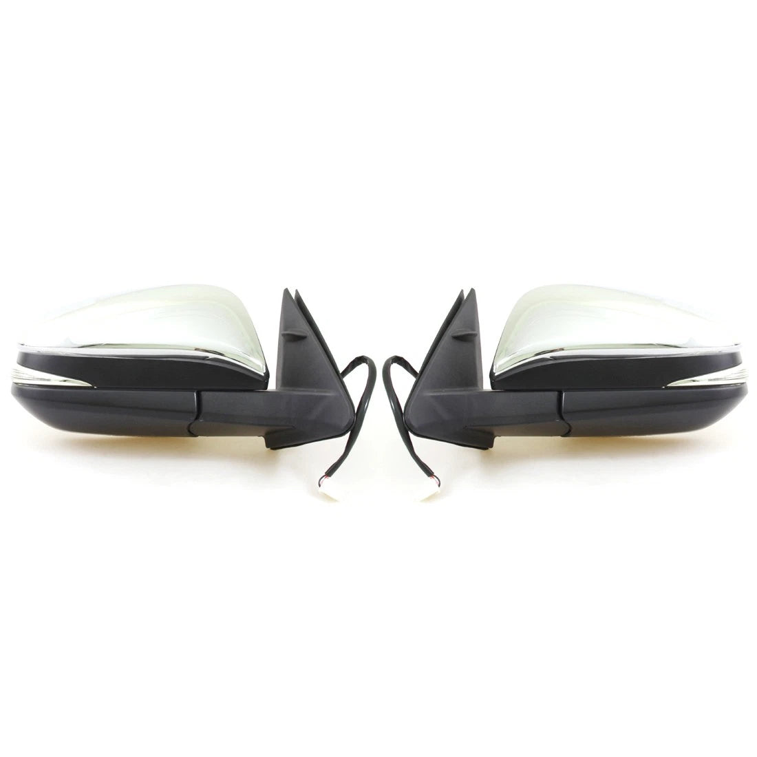 Set of 2 Chrome Electric Power Signal Door Mirrors for Toyota Highlander (2014–2016)