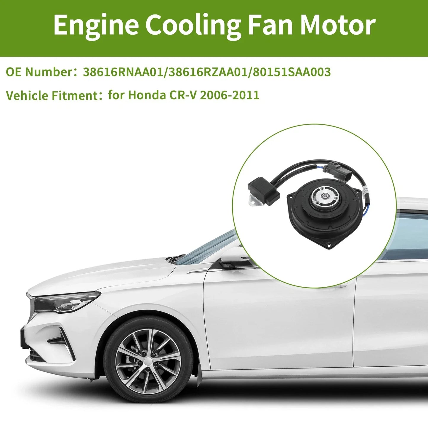 Radiator Fan Motor for Honda CR-V (2006-2011) 1 x Motor