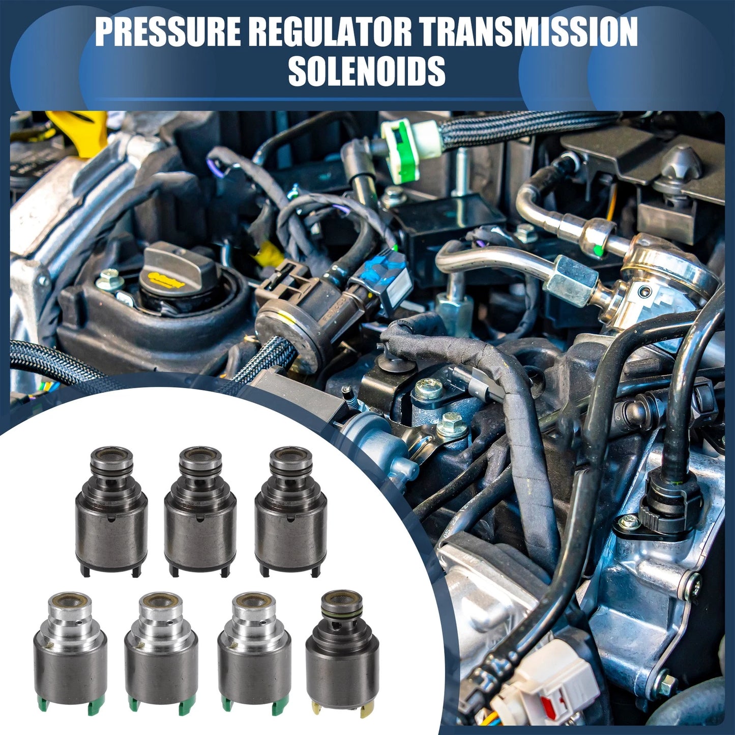 Set of 4 Pressure Regulator Transmission Solenoids for BMW 3 Series (2000–2006)