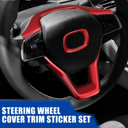 3 x ABS Interior Steering Wheel Cover Trim for Honda Accord (2018-2021) Red