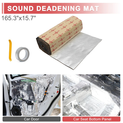 Set of 4 Aluminum Foil Foam Heat Damping Pads for Car (157mil, 4mm)