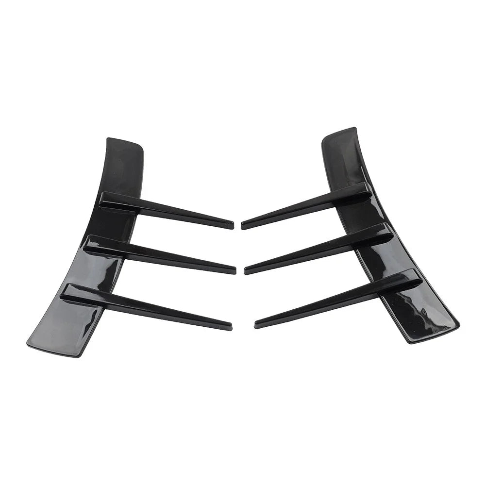 Black Front Rear Side Fender Vents Air Vent Trim for Universal Cars