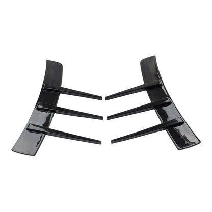 Black Front Rear Side Fender Vents Air Vent Trim for Universal Cars