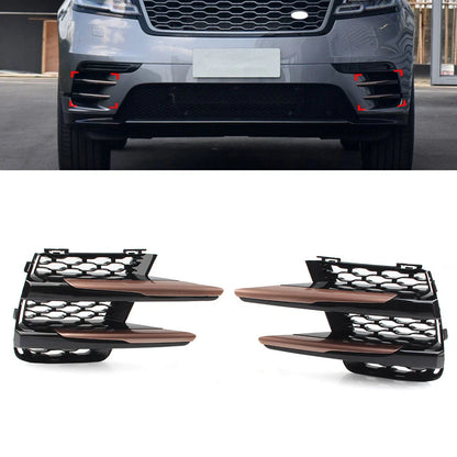 Front Bumper Fog Lamp Grille Covers for Land Rover Range Rover Velar (18-21)