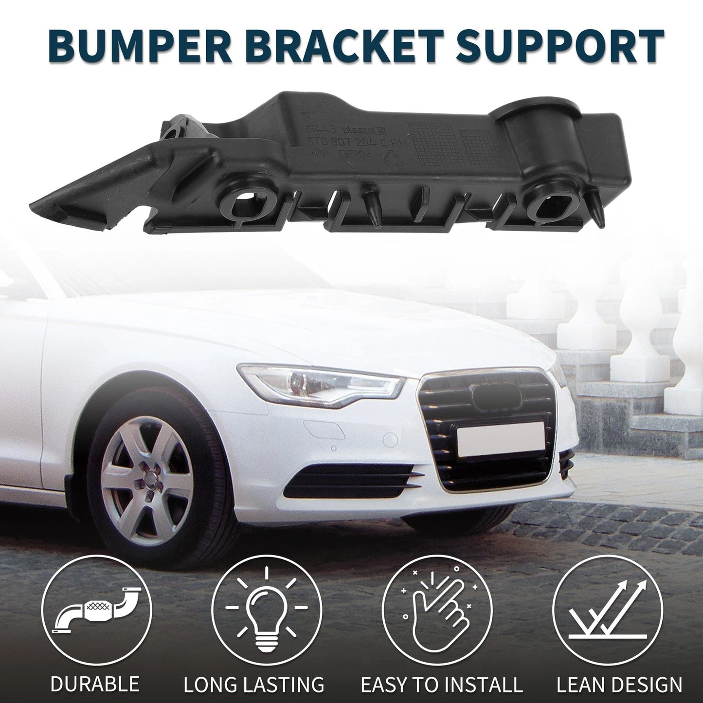 1pc Right Front Bumper Retainer Bracket No. 8T0807284C for Audi A5 (2008–2017)