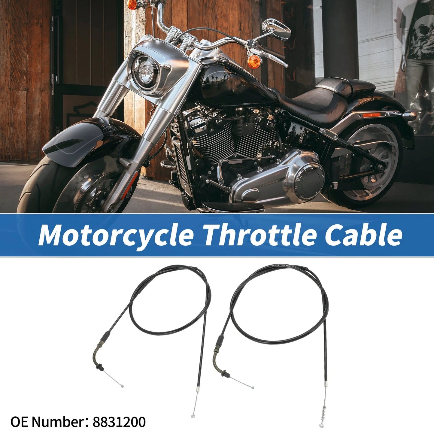 Throttle Cable for Harley Sportster XL883 XL1200 (130 cm, No. 8831200)