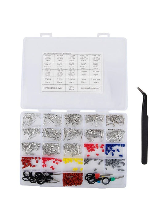 500 Piece Connector Pins Kit for Automotive DIY and Electronic Repairs