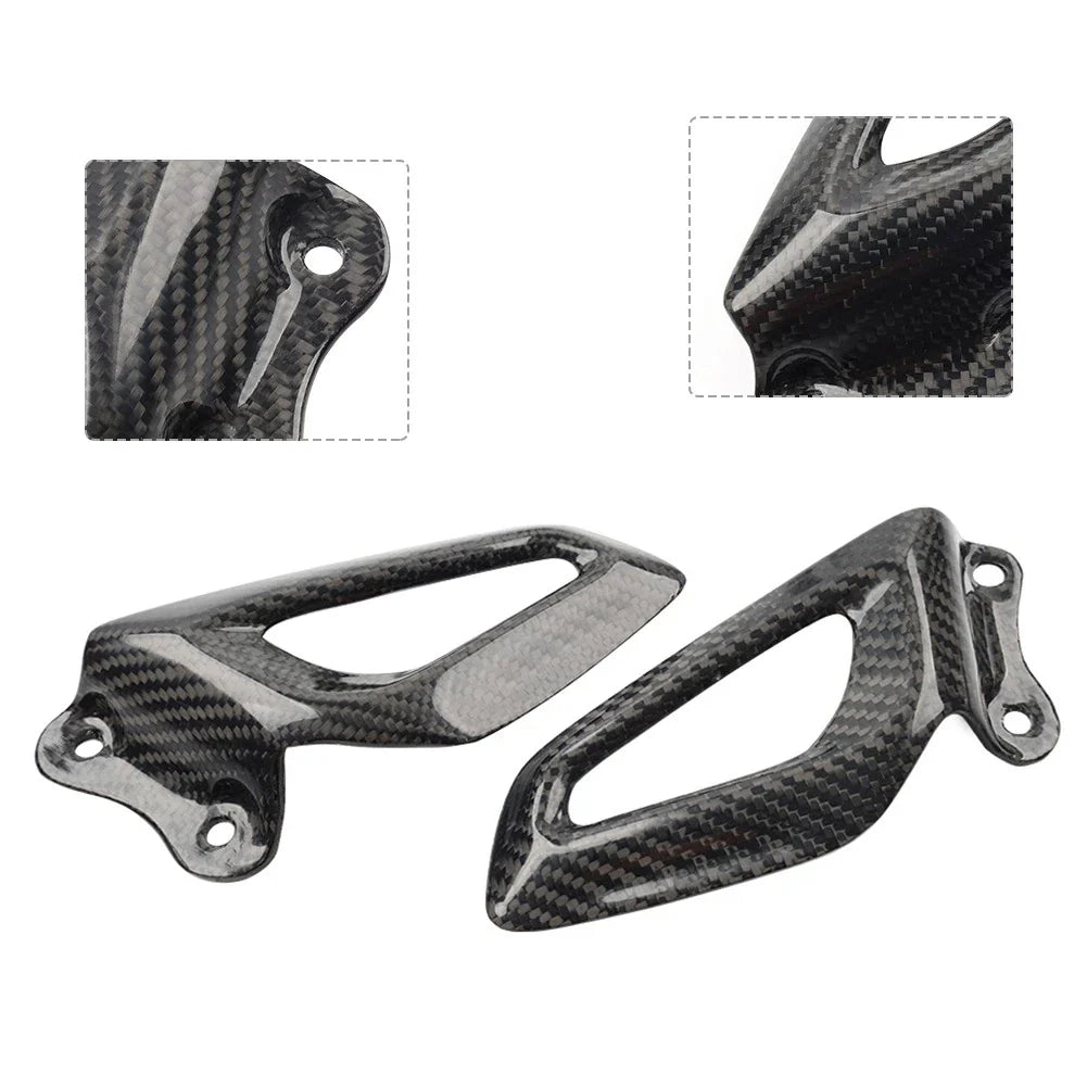 Carbon Fiber Rearset Footrest Plate Heel Guard for BMW S1000RR, M1000RR (19-24)