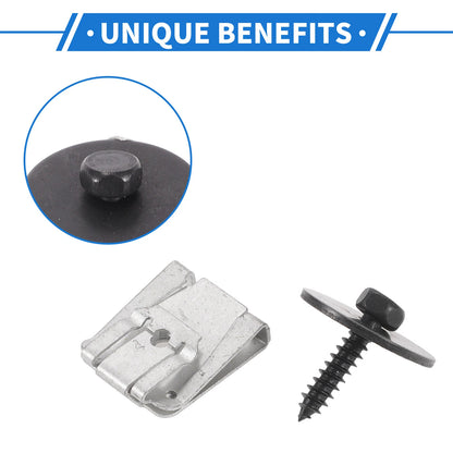 Set of 10 Fender Liner Splash Shield Bumper Cover Screws for Mercedes-Benz 500 SEC (1980–1993)