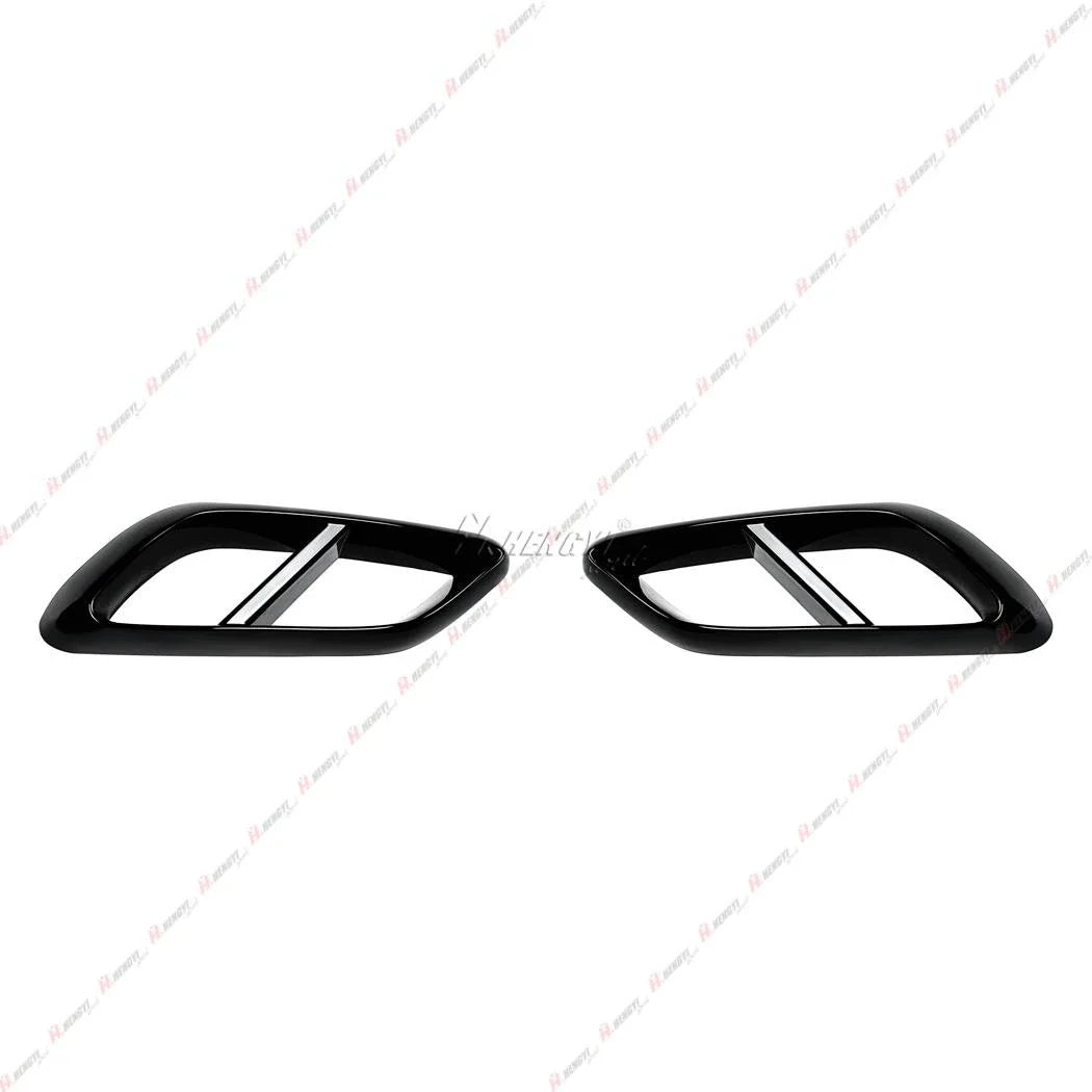 Gloss Black Rear Exhaust Tip Cover for Mercedes E-Class AMG-Line Sedan