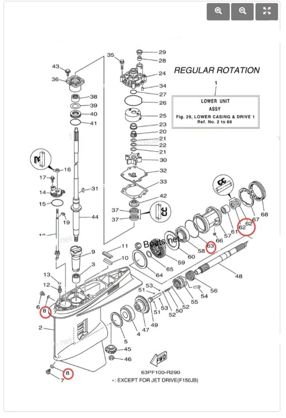 Seal Kit for Yamaha Outboard Motor Lower Gearcase (Various Models)