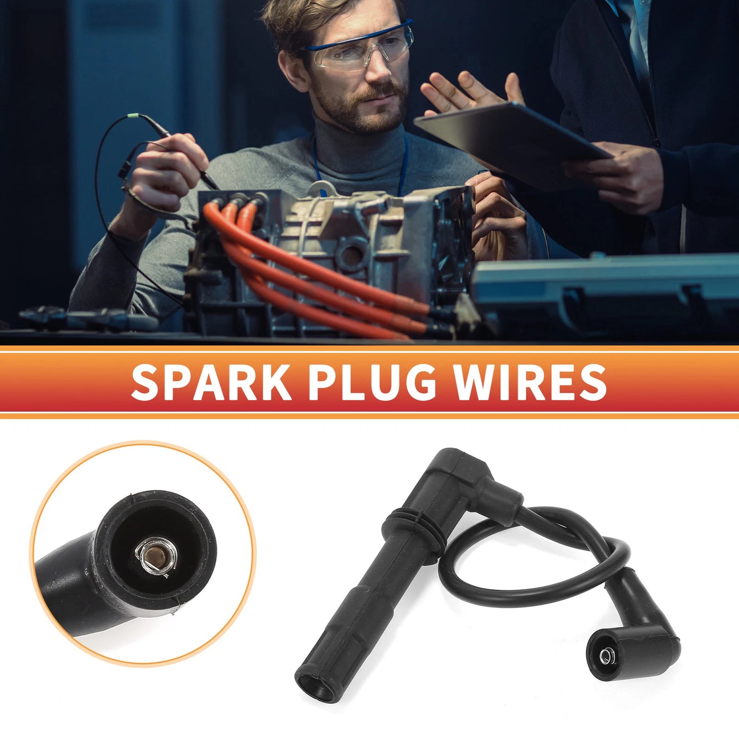Set of 4 Spark Plug Wire Ignition Coil Cables No. 036905409K for VW Golf IV (1997–2006)
