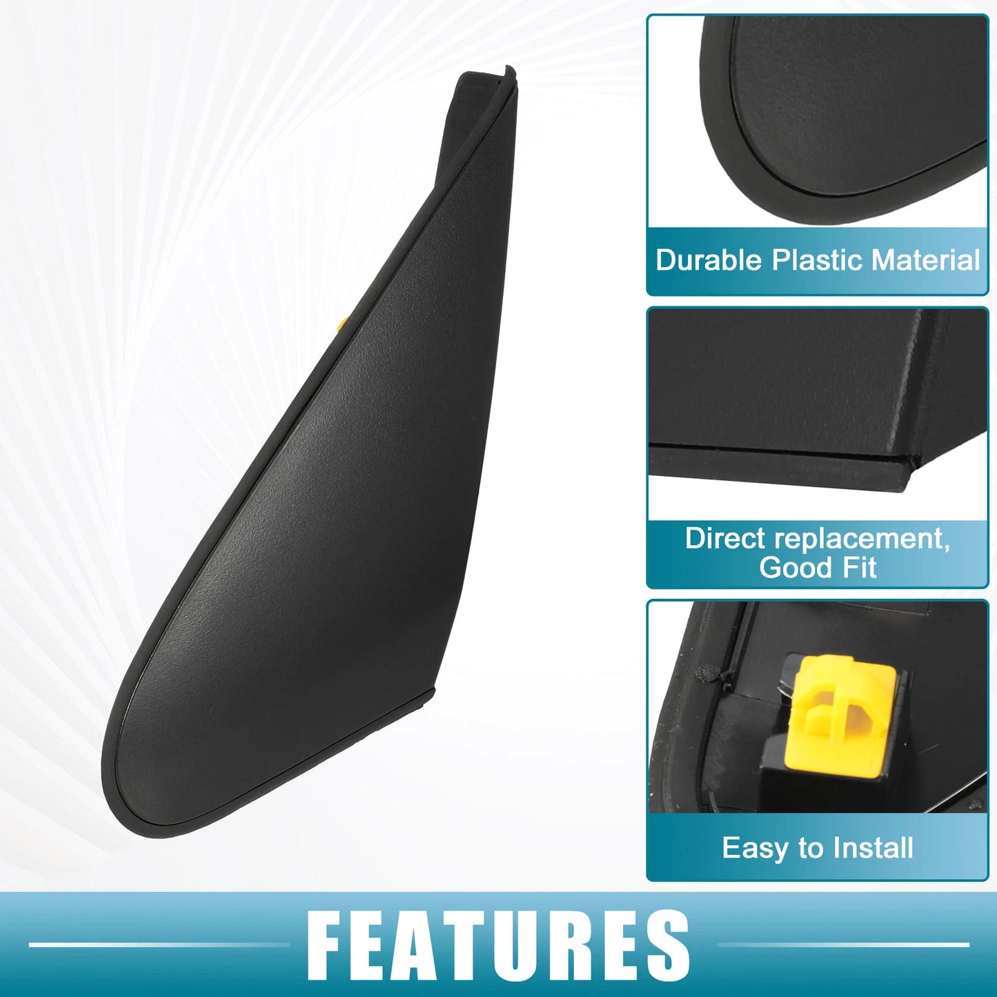 Left Car Mirror Corner Fender Triangle Cover No. 861802S000 for Hyundai Tucson (2016–2021)