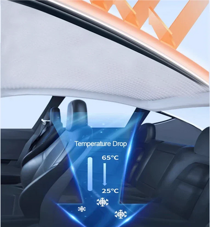 Beige / Glass Roof Sunroof Sun Shade Net Mesh for Tesla Model S (2022–2024)