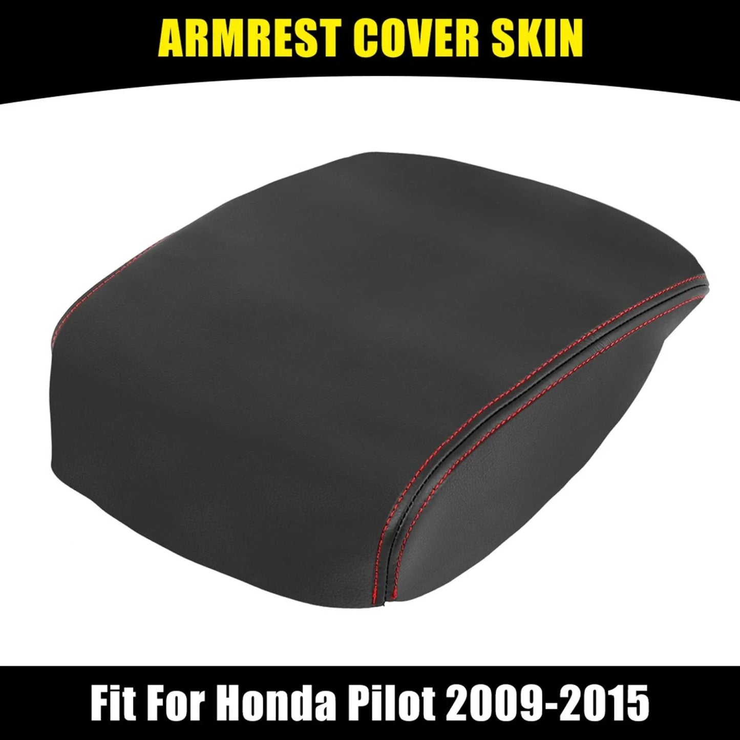 Car Center Console Lid Armrest Cover for Honda Pilot (2009-2015) Black