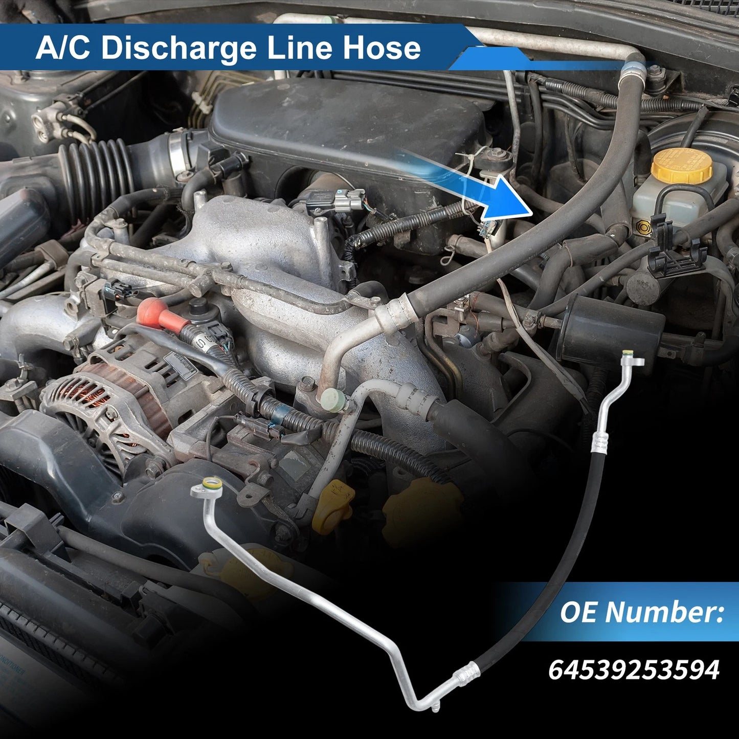 A/C Refrigerant Liquid Hose for BMW 528i (2012–2016) No. 64539253594