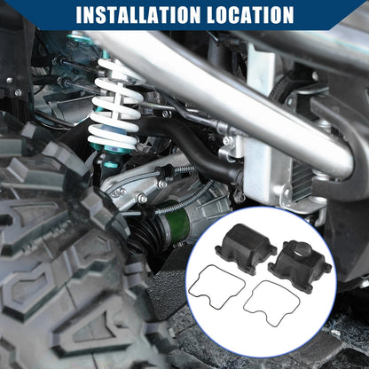 Set of 1 Valve Cover with 2 Gaskets for Kawasaki Mule KAF620 (1933–2008) Black