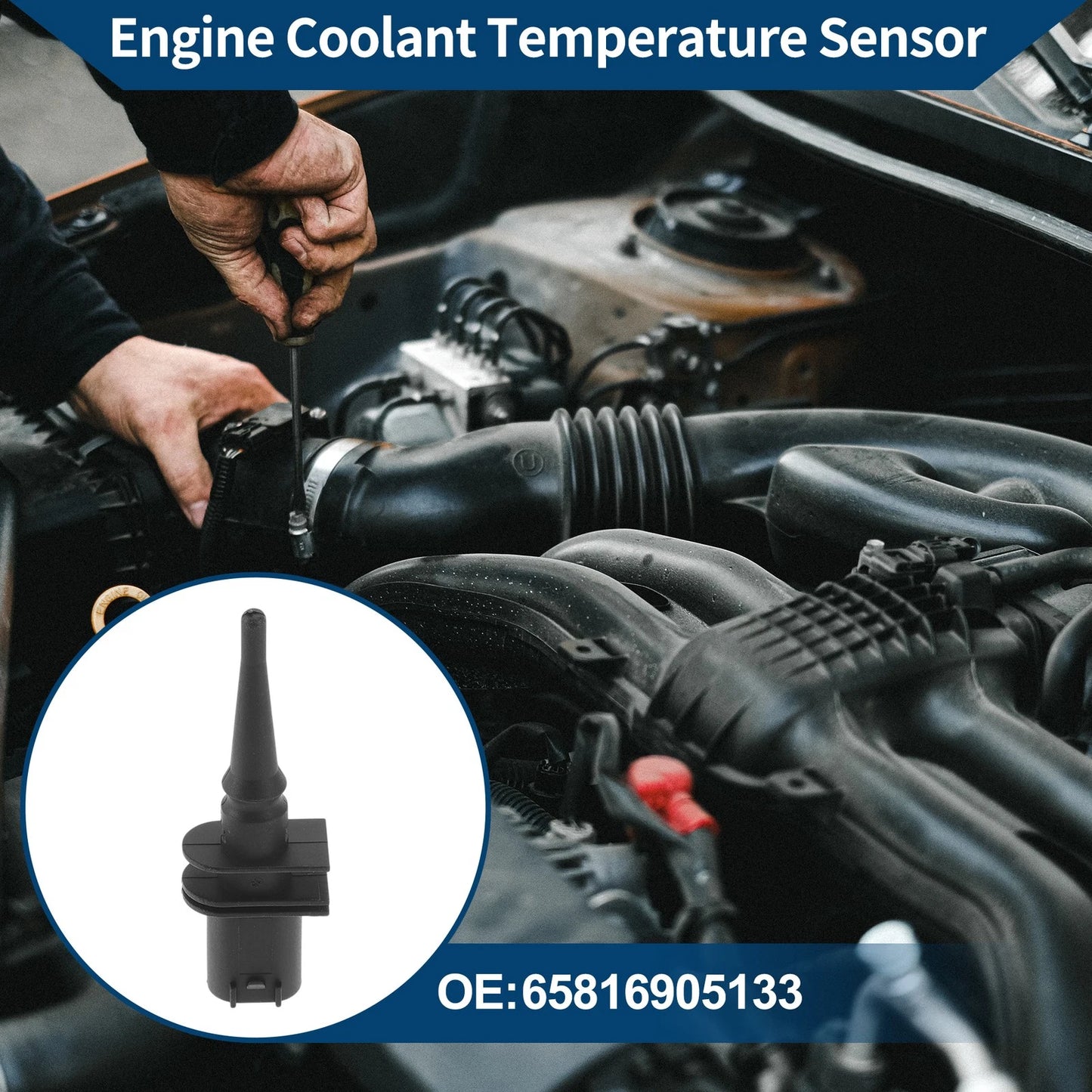 Engine Coolant Temperature Sensor No. 65816905133 for BMW 1 Series (2011–2011)
