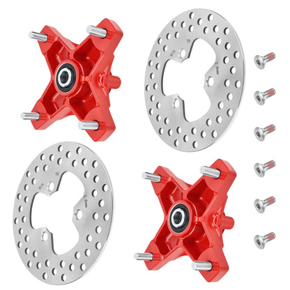 Front Wheel Hubs with Brake Discs for Honda Sportrax 400 TRX400EX (2002–2008)