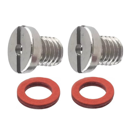 Set of 2 Gearbox Drain Fill Oil Screws for Yamaha Outboard