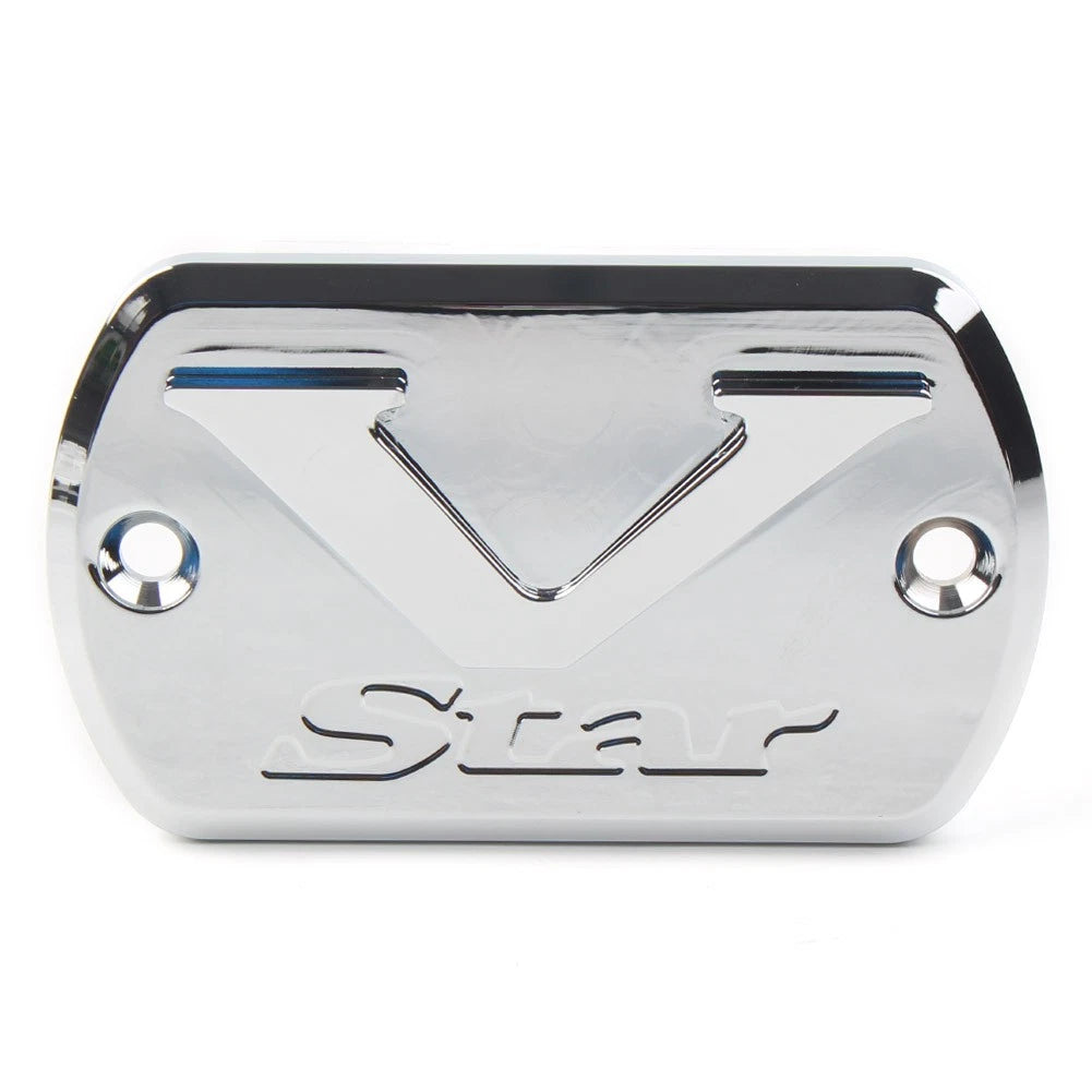 Front Brake Fluid Reservoir Cover for Yamaha V Star XVS 650/950/1100/1300 (Chrome)