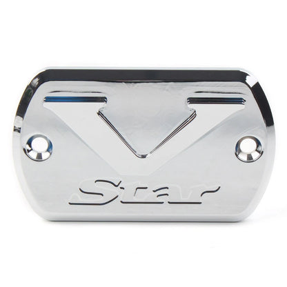 Front Brake Fluid Reservoir Cover for Yamaha V Star XVS 650/950/1100/1300 (Chrome)