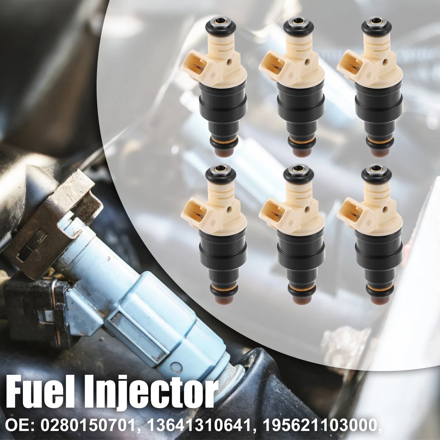 6X 0280150701 Fuel Injector for BMW E36 M3 3.0L, M5 E34 3.6L (1992–1995)