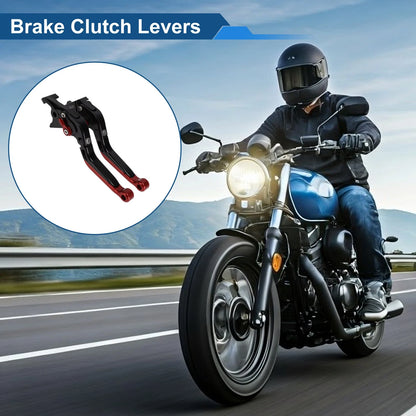 Adjustable Brake Clutch Lever for Honda Rebel 300 (2017–2022) Black Red