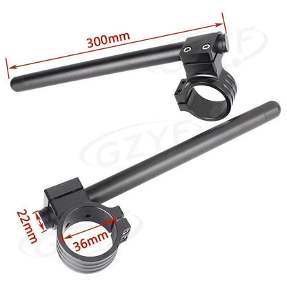 36mm Black Clip On Handlebar Fork Tubes for Motorcycle (Universal)