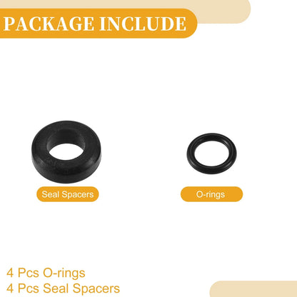 Fuel Injector Seal O-Ring Set for Ford F-Series (2004-2008) - NBR Rubber Black