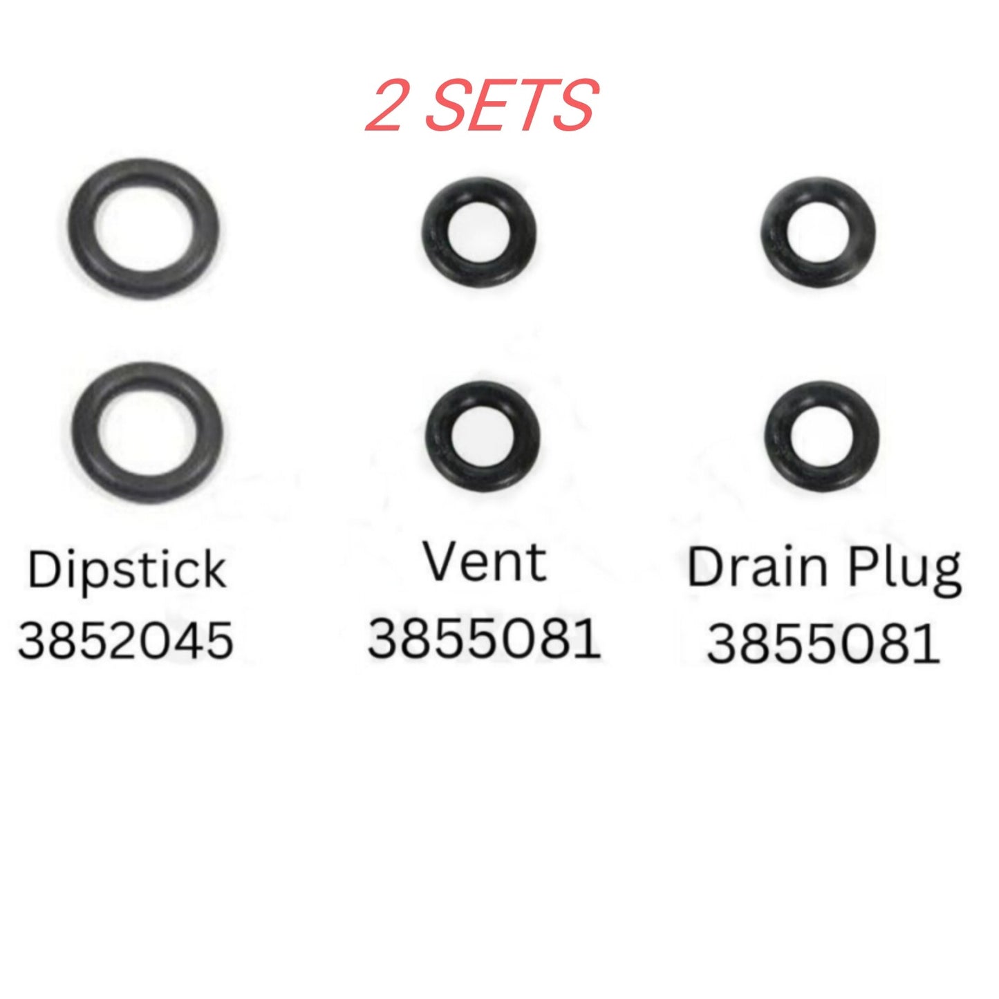 Set of 2 O-Ring Seals for Volvo Penta Outdrive SX-M SX-A DPS-A
