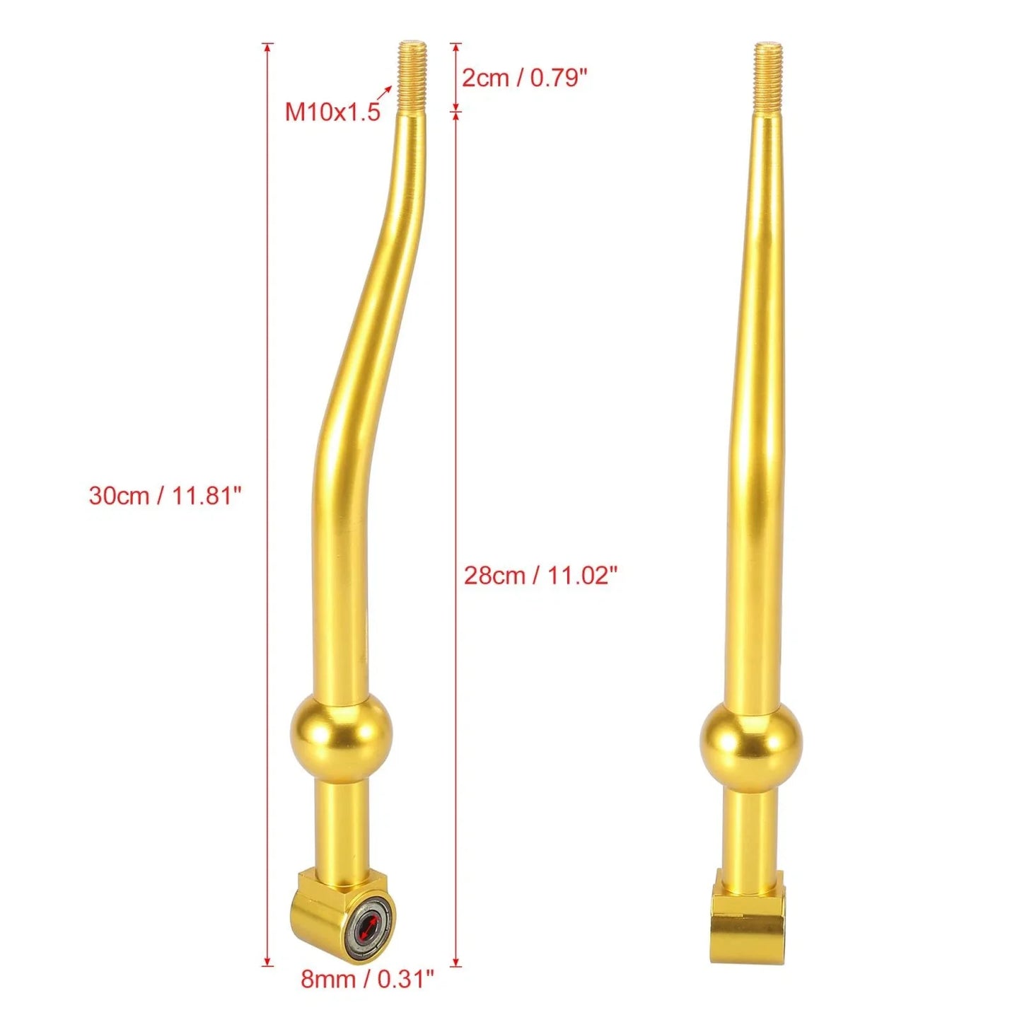 Dual Bend Short Throw Shifter for Honda Civic 1988-2000 Gold Tone