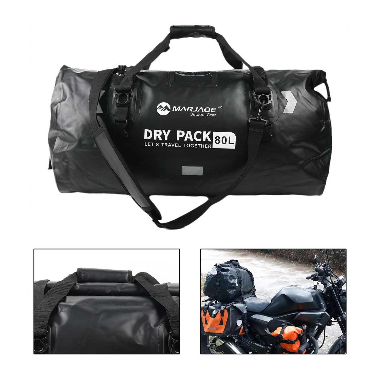 80L Side Bag for Motorcycle E (Green)