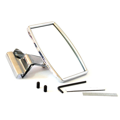 Stainless Rectangular Quarterlight Mirror for Hotrod Classic Car