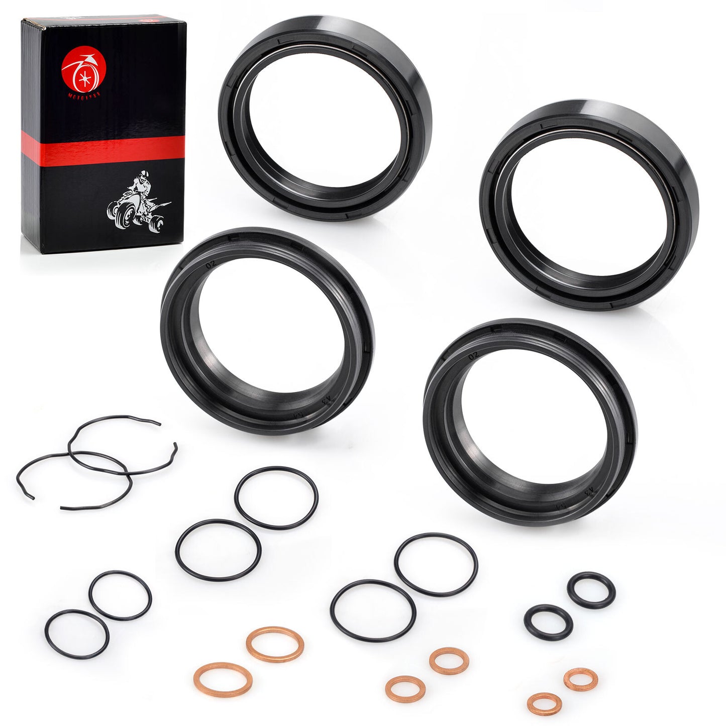 Fork Bushing Dust Oil Seals Kit for Suzuki GSX-R600 GSX-R750 GSF1200 (2001–2008)