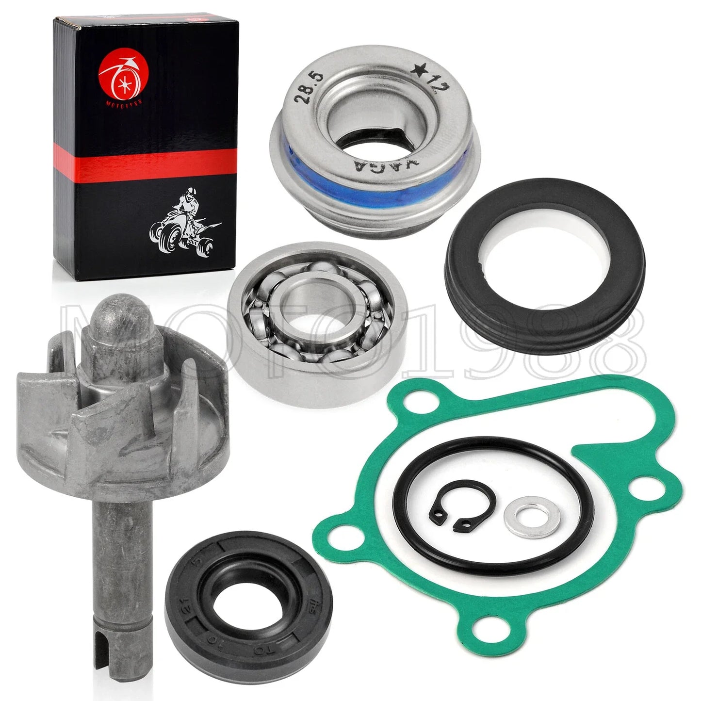 Water Pump Kit Impeller Shaft Seal Gasket for Yamaha Kodiak 400 (2000–2006)