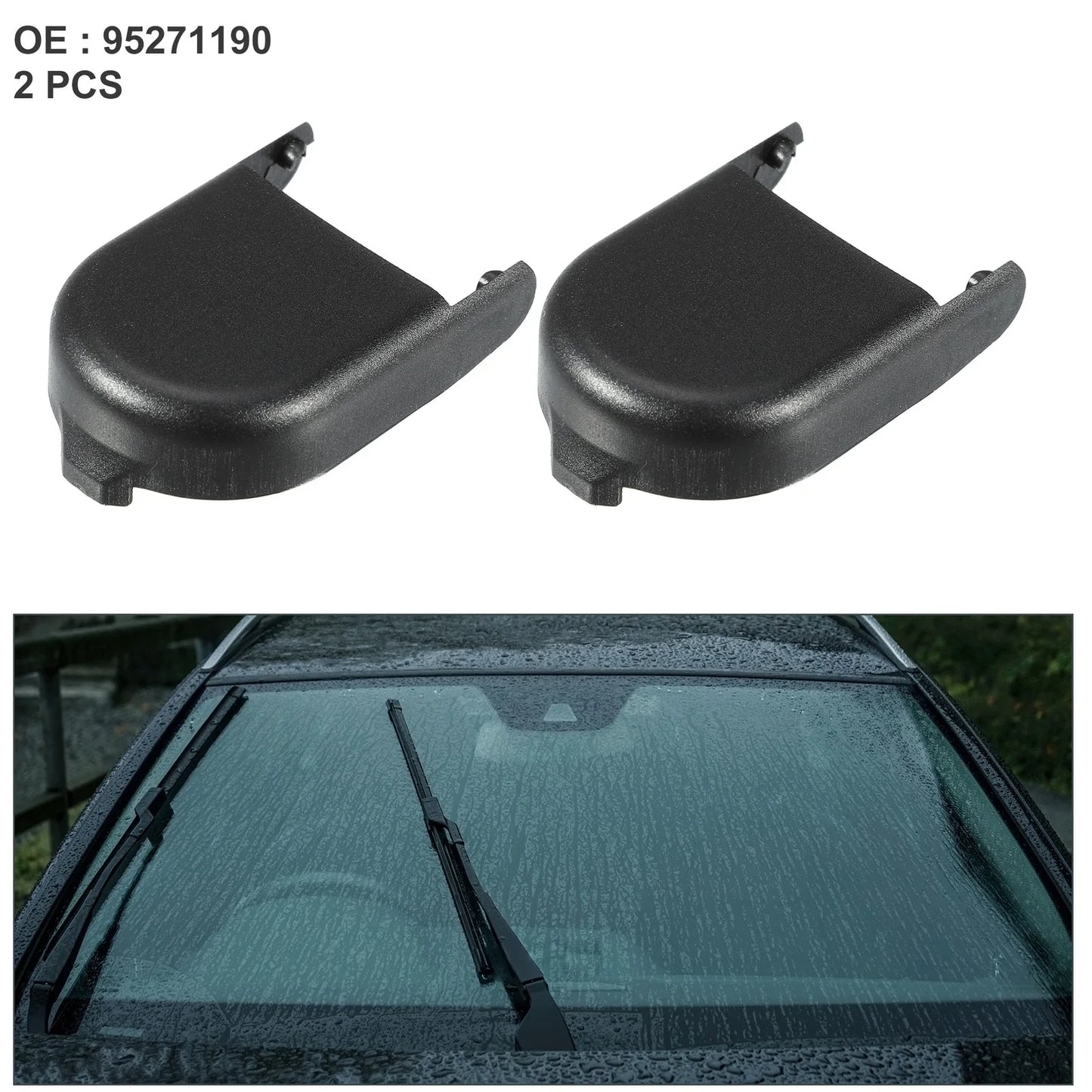 2 x Front Windshield Wiper Arm Nut Caps for Chevrolet Trax (2015-2022)