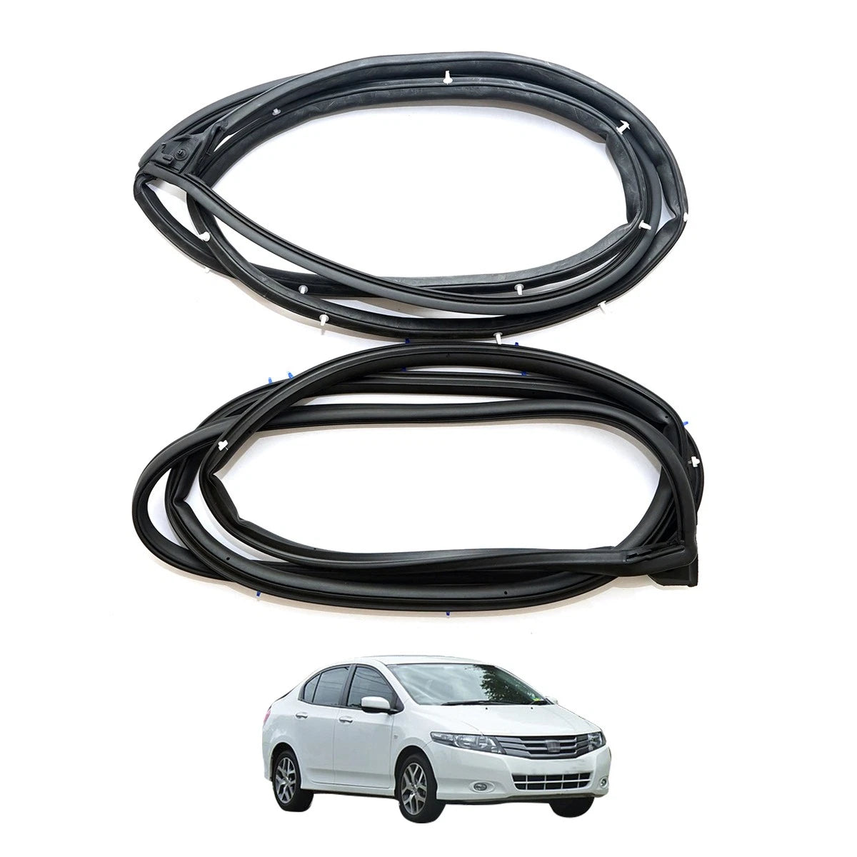 Set of 2 Front Door Weatherstrip Seals for Honda City (2008–2013)