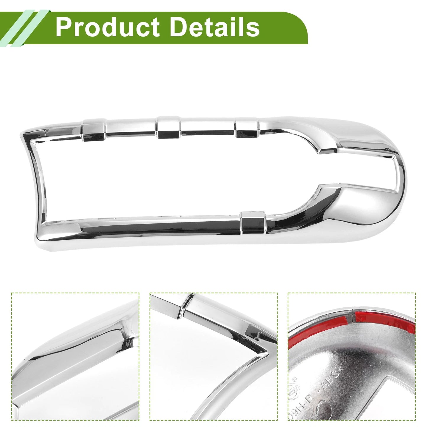 Pair Headlight Trim Bezel for Toyota FJ Cruiser (2007–2014) Silver Tone