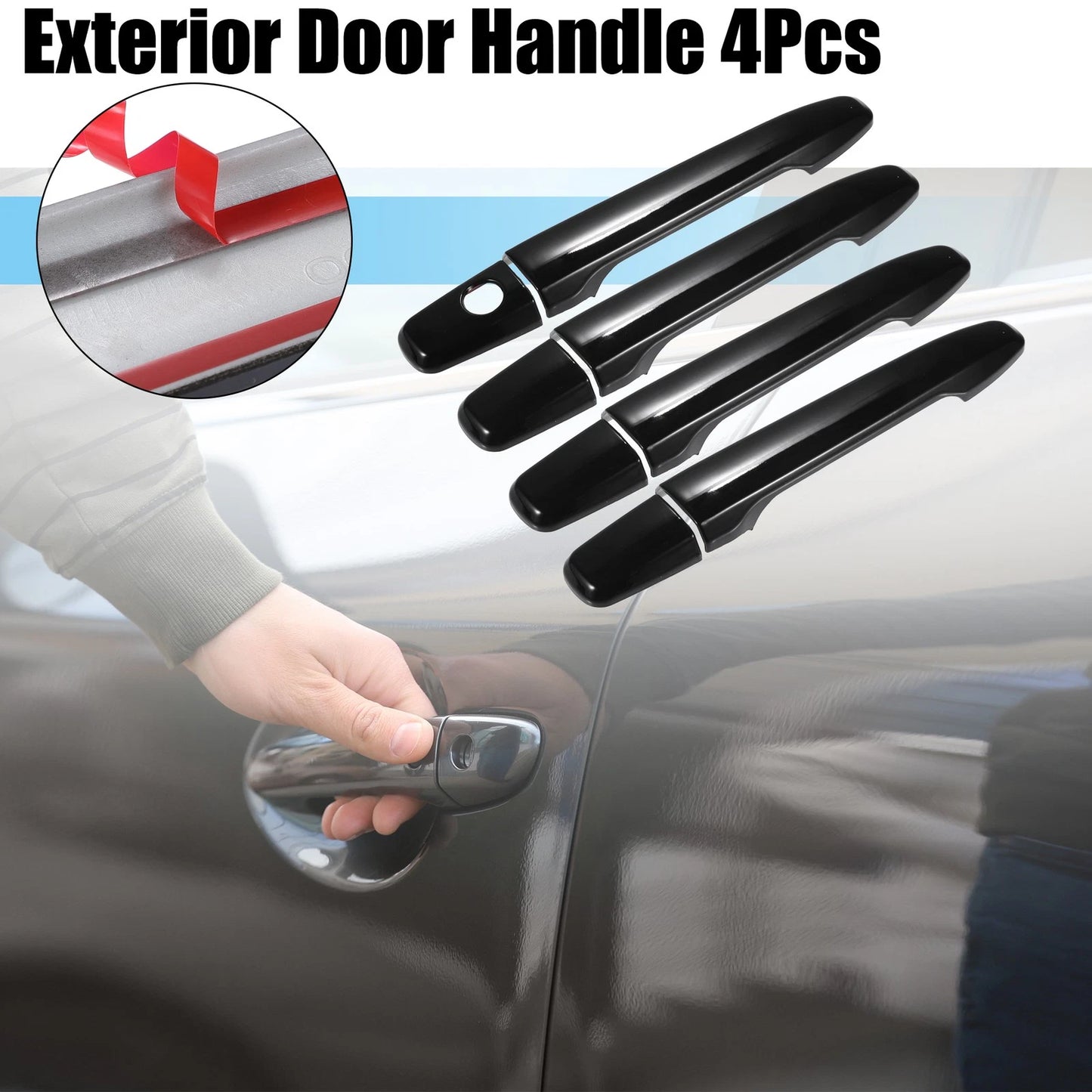 Set of 4 Exterior Door Handle Covers for Mitsubishi (No Keyless Holes)