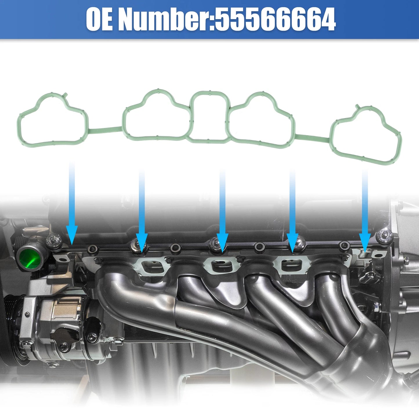Exhaust Manifold Gasket for Buick Encore, Chevrolet Cruze (No. 55566664)