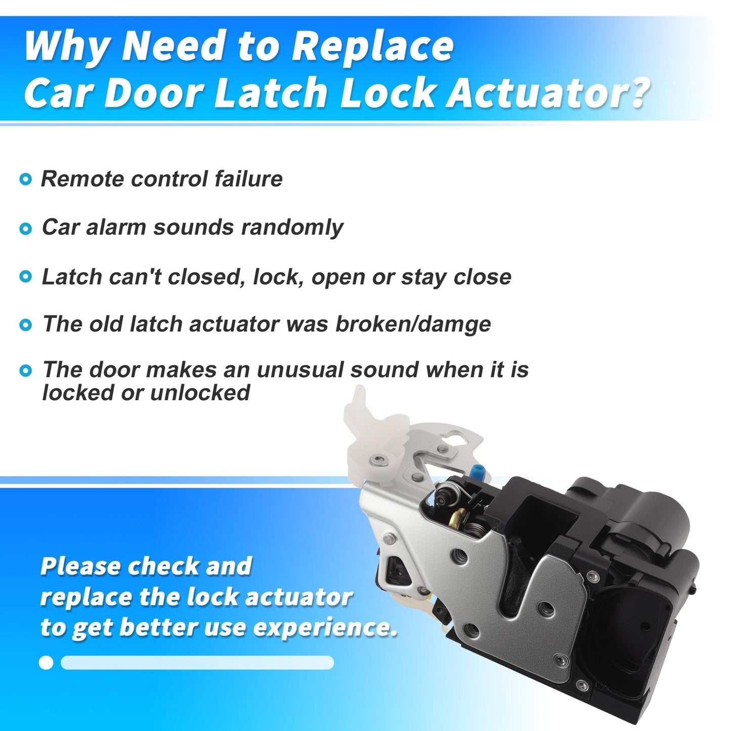 Rear Right Power Door Lock Actuator for Chevrolet Aveo (2004–2011) 96260996