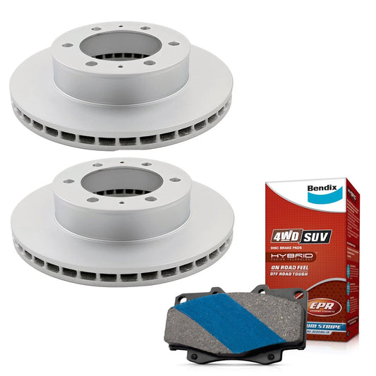 Set of 4 Brake Pads and Rotors for Toyota Hilux (2005–2015)