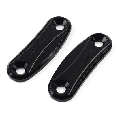 Rearview Mirror Block Off Base Plates Cover Black for Kawasaki ZX-10R (2011–2015)