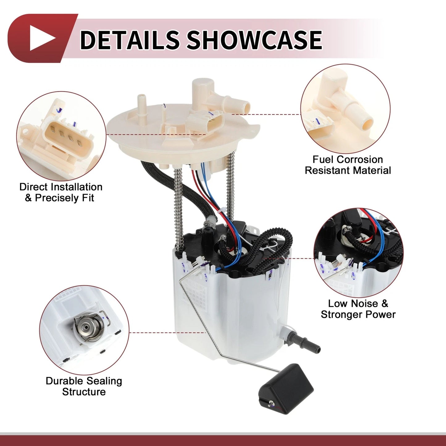 Electric Fuel Pump Assembly No.13508816 for Cadillac ATS CTS Chevy Camaro (2013–2019)