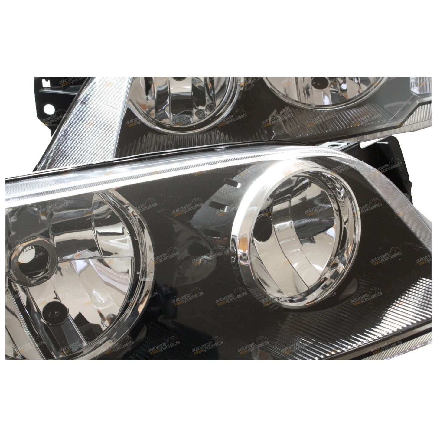 Set of 2 Black Headlights for Ford Territory (2004–2009)