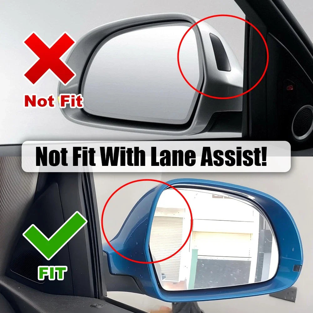 Pair Replacement Chrome Side Mirror Cap Covers for Audi Q2 (2019–2025)